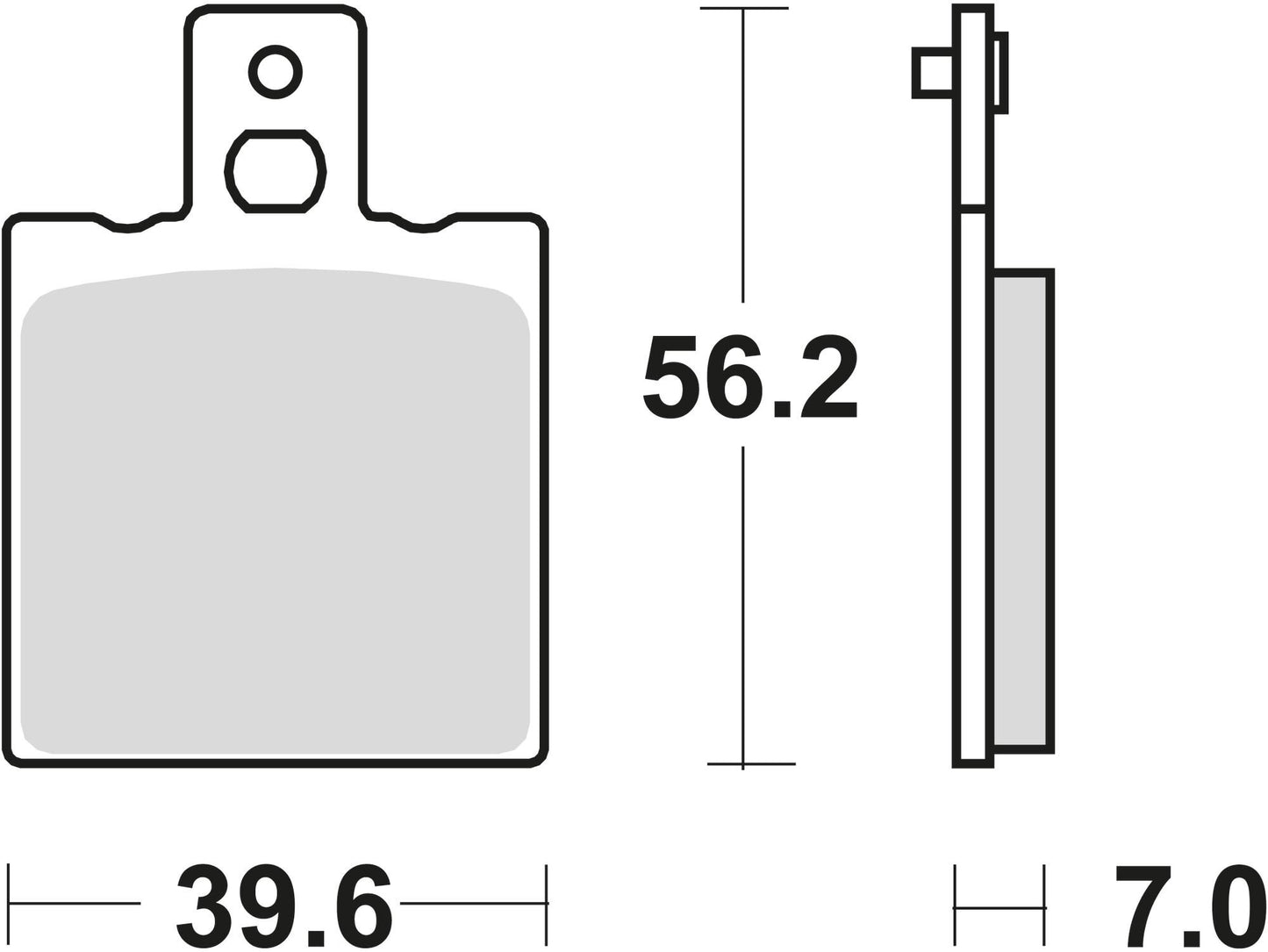 TRW Brake Pad MCB 75 Organic Standard