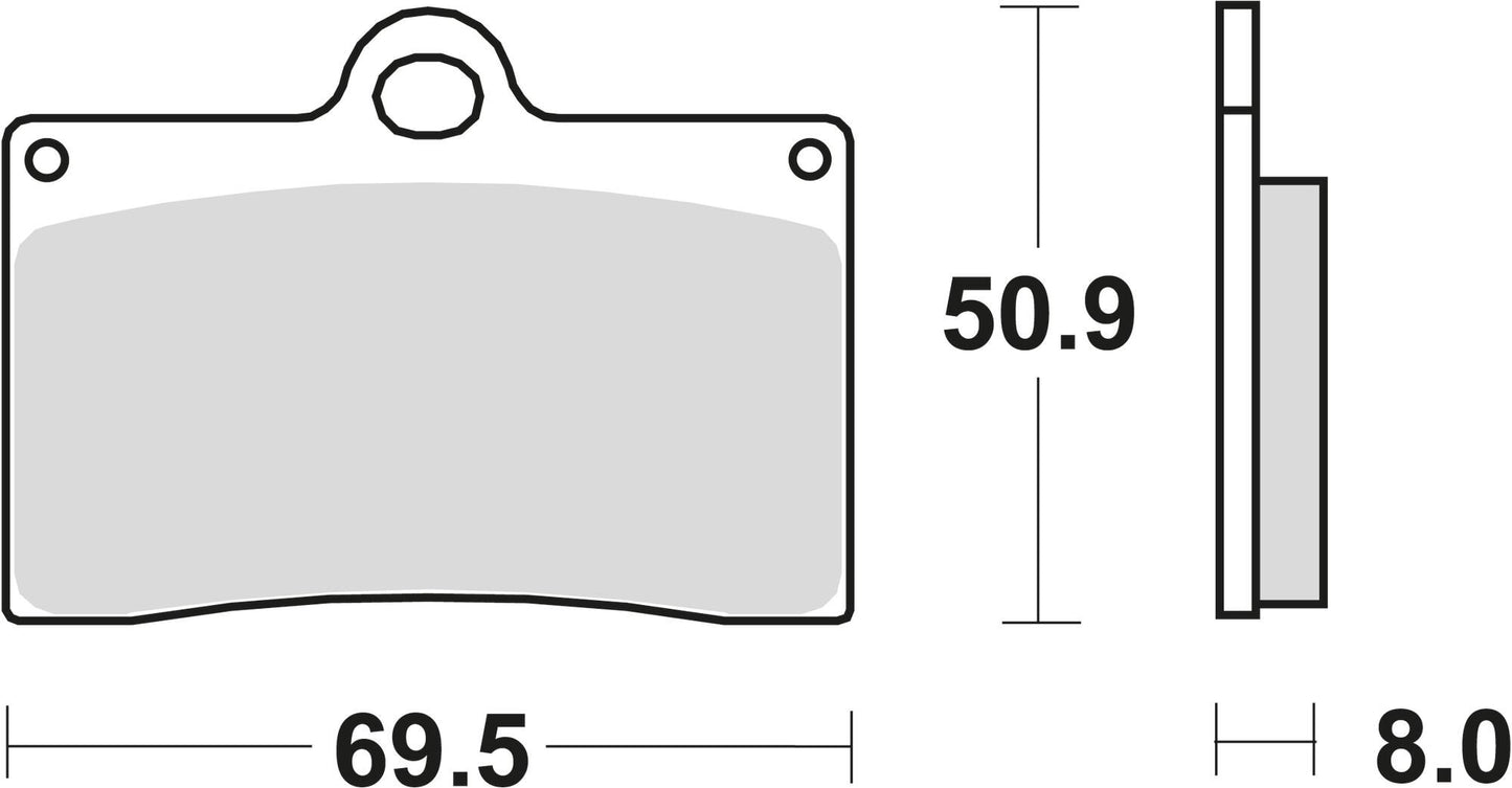 Trw Brake Pad MCB 540 TRQ Sinteded Metal Racing