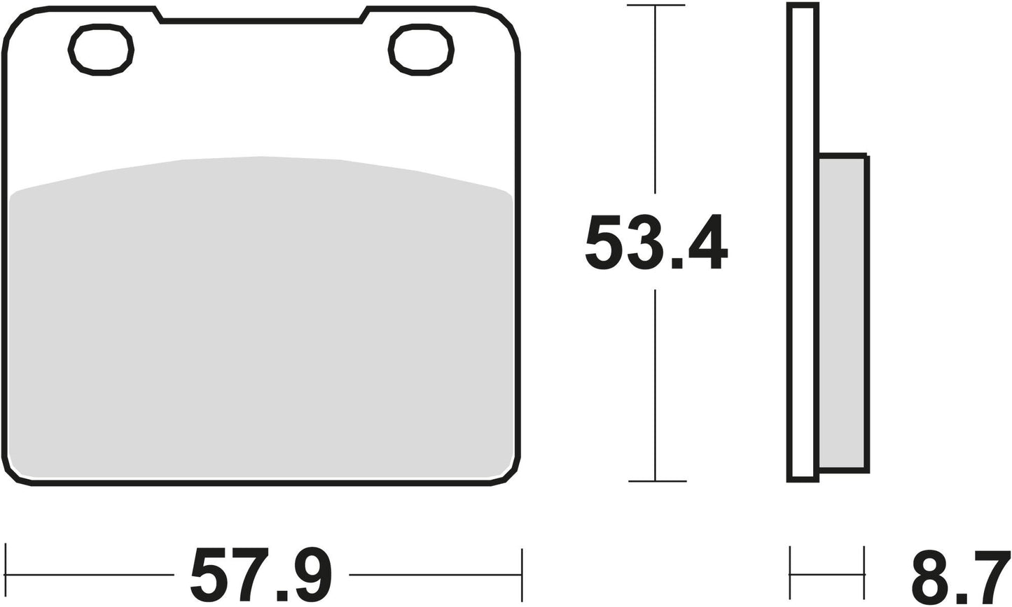 TRW Brake Pad MCB 542 Organic Standard