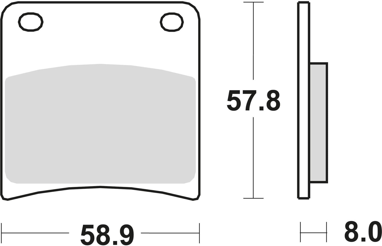 Trw Brake Pad MCB 591 SV Sinterato Metal