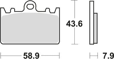 TRW Brake Pad MCB 643 Organic Standard