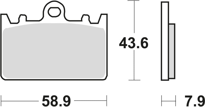 TRW Brake Pad MCB 643 Organic Standard