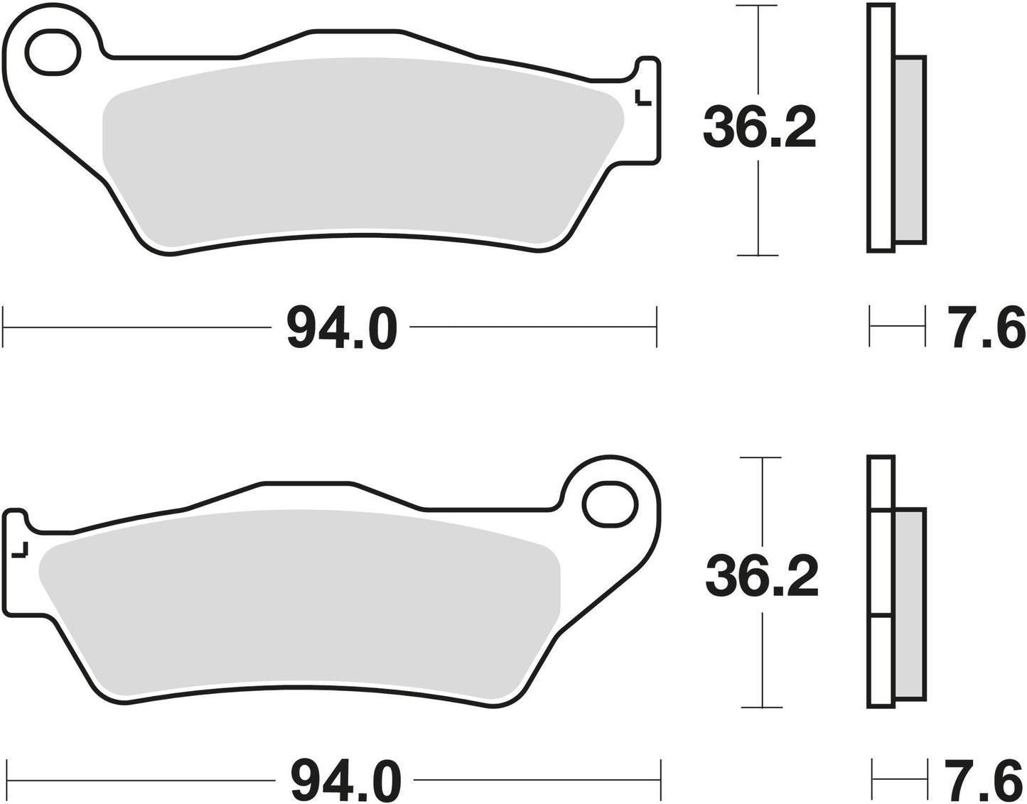 TRW Brake Tads MCB 648 SI Metal sinterizada