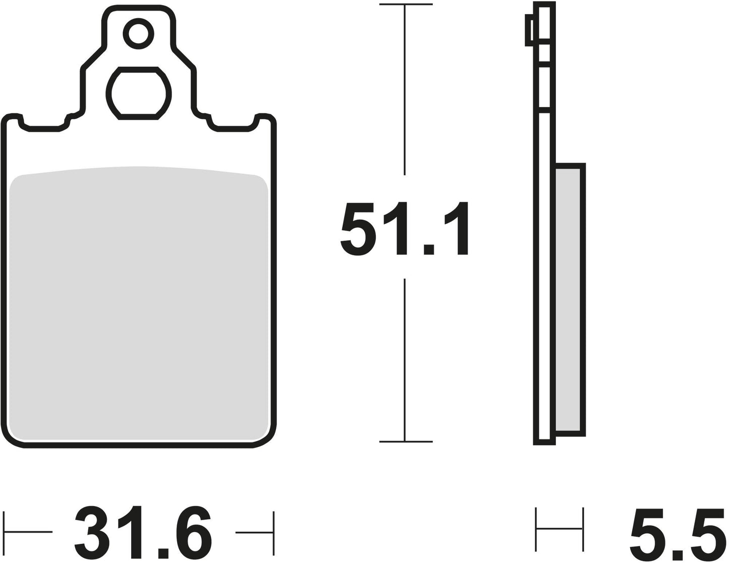 TRW Brake Pad MCB 651 Organic Standard