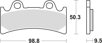 Trw remblokken mcb 656 brake pad mcb 656 srq sintered metal racing