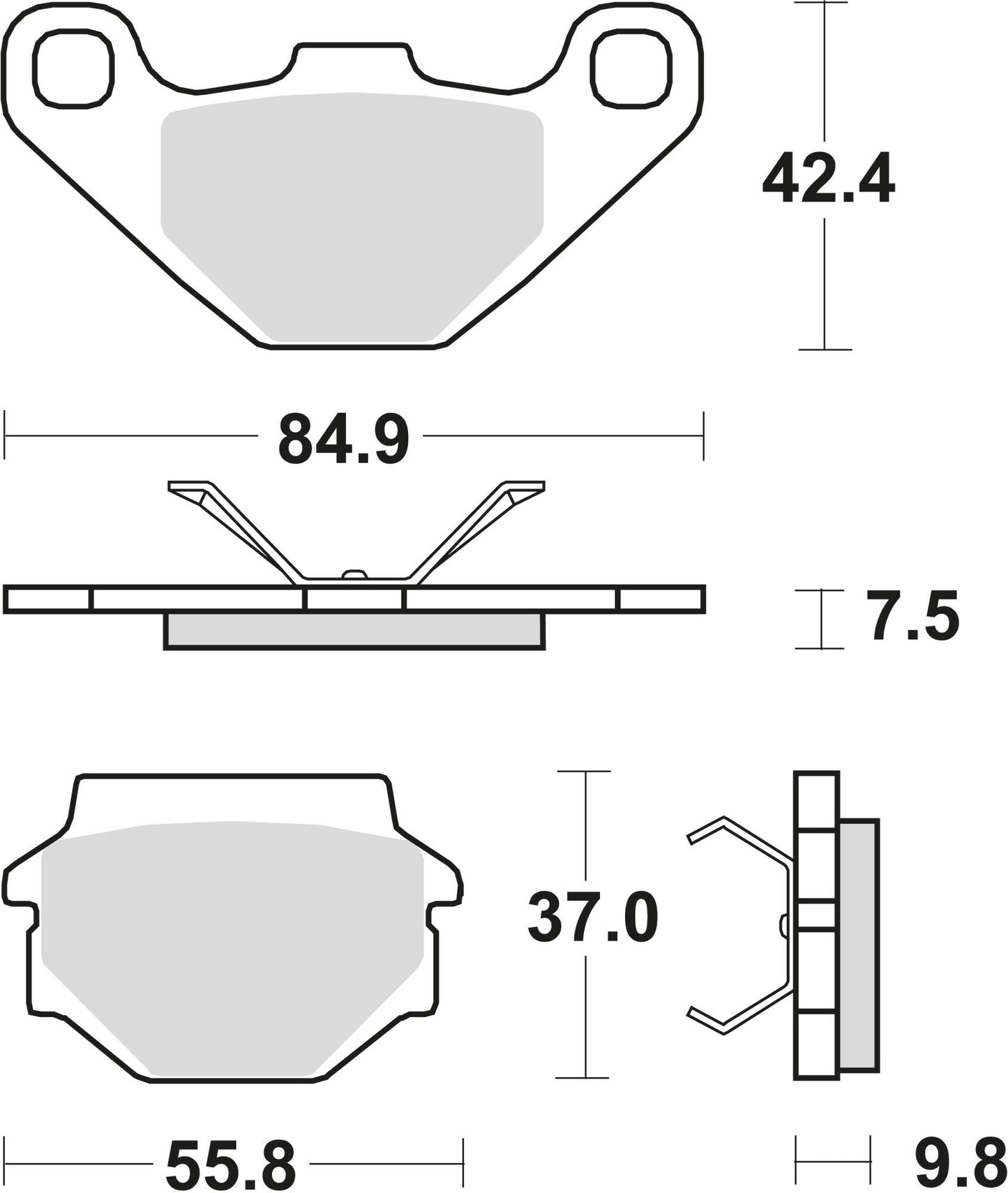 Trw Brake Pad MCB 667 SI Sinterited Metal