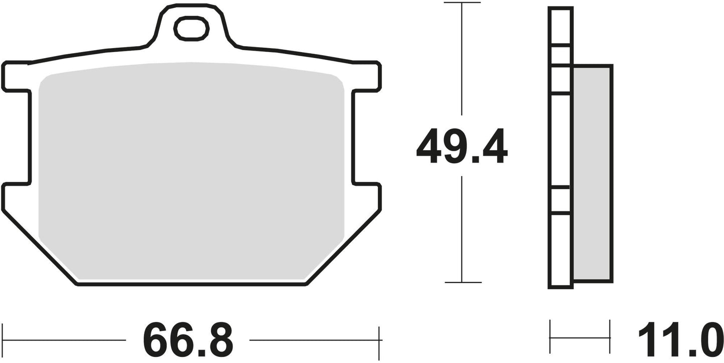 TRW Brake Pad MCB 68 Organic Standard