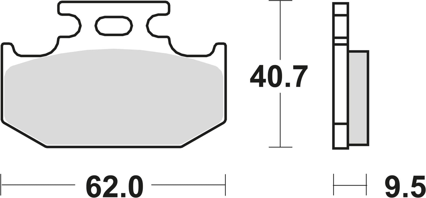 TRW Brake Pad MCB 625 Si Sint. metallo