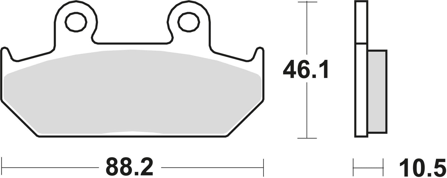 TRW Brake Pad MCB 624 SV Sinterited Metal