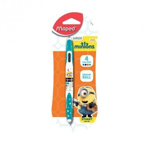 minions 4 kleuren pen