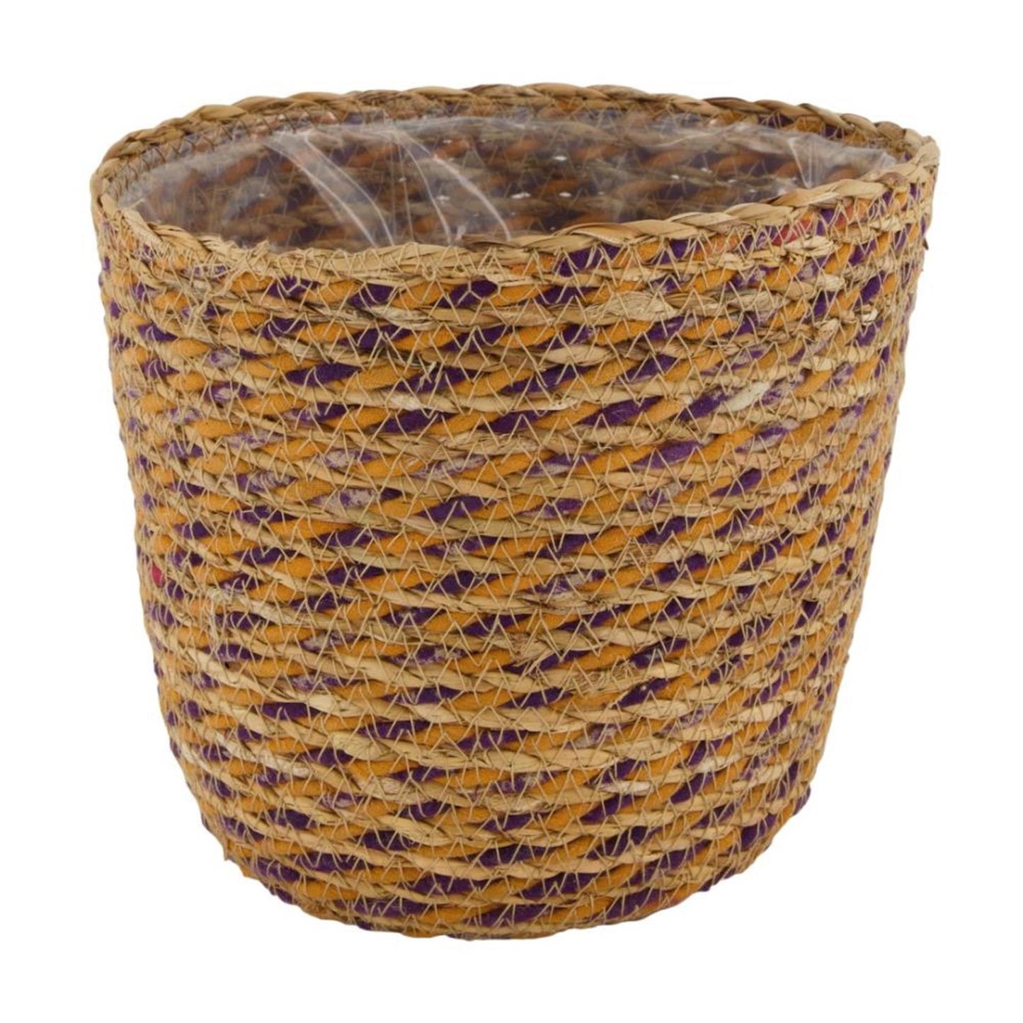 Cesta natural collections algas marinas ø18x16cm multi