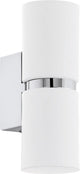 Eglo passa - wandlamp - 2 lichts - chroom, wit