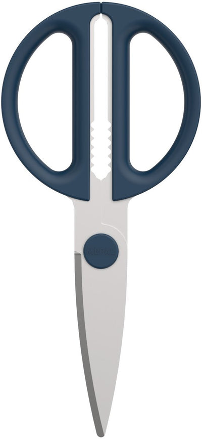 Forbici Mepal Chef It - forbici da cucina - funzione extra per rompere le noci o aprire un guscio - impugnatura ergonomica - utensili da cucina - blu navy