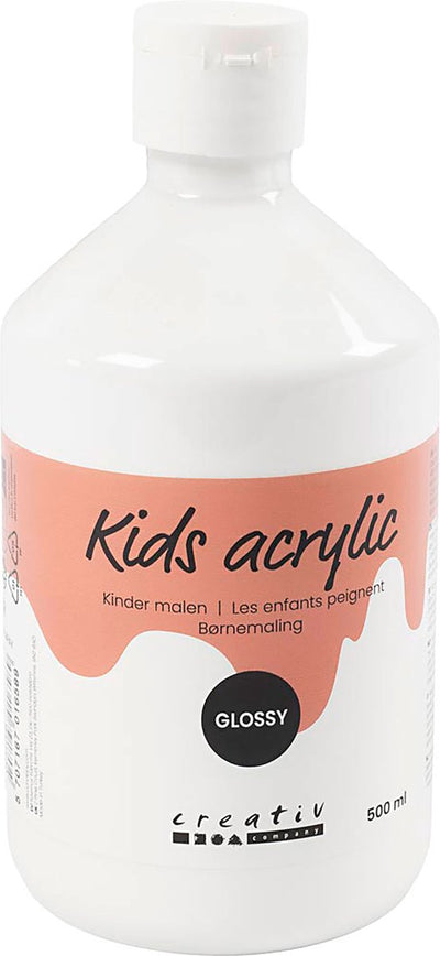 Creativ Company Acrylic paint Glossy, White, 500 ml 1 bottle