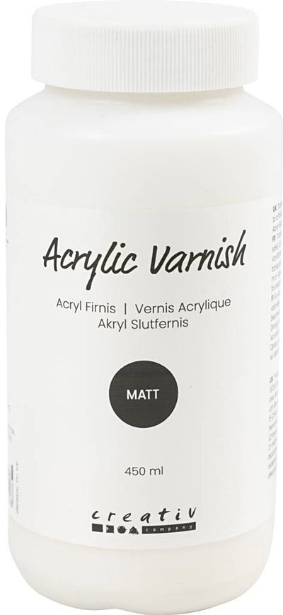 Creativ company art acrylic varnish, matt transparent, white, 500 ml 1 box