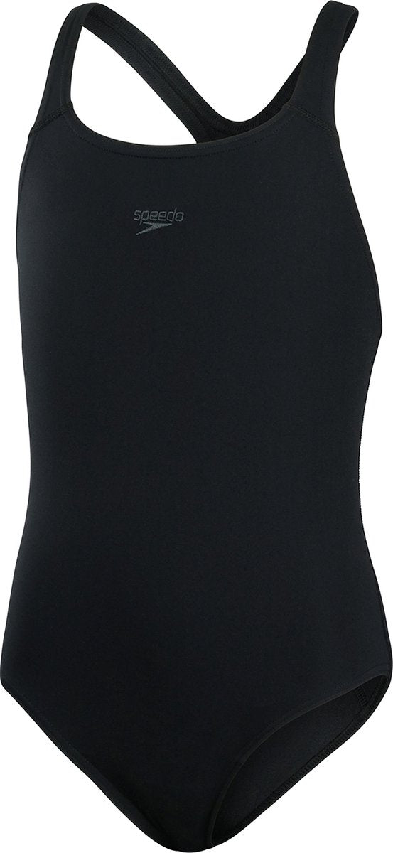 Speedo eco+ medalist traje de baño deportivo para niñas - negro