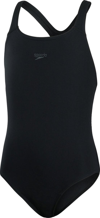 Costume da bagno sportivo per ragazze Speedo eco+ medaglia - nero