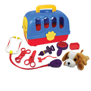 Valigia veterinaria di base con cani coccolosi di 10 pezzi