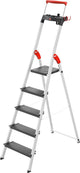 Hailo trapladder l100, en 131, met multifunctionele schaal en steunbeugel, tot 150 kg, 5 treden
