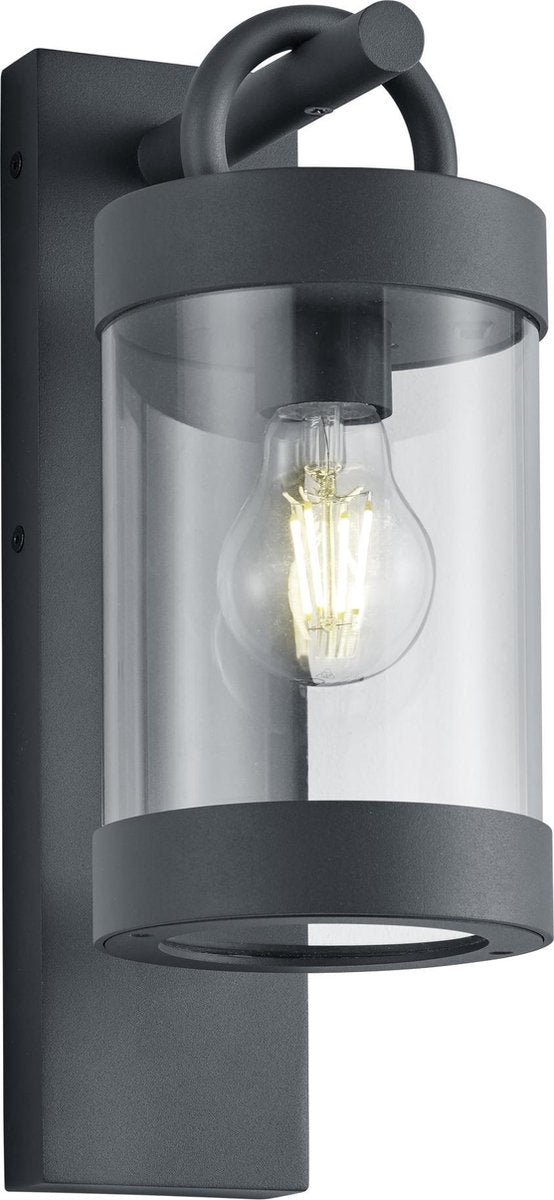 Trio sambesi - lámpara de pared - antracita - excl. 1x e27 4w - sensor crepuscular - iluminación exterior - ip44