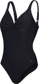 Speedo shaping cross knot 1 piece dames sportbadpak - zwart