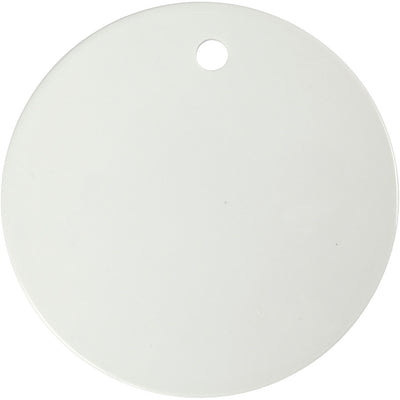 Etichetta aziendale Creativ porcellana, d 15 cm, spessore 0,5 cm, bianco, 1 pezzo