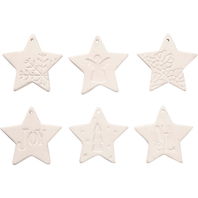 Soprammobili Creative Company da appendere, stella, misura 7x7 cm, bianco, 6 pezzi 1 scatola