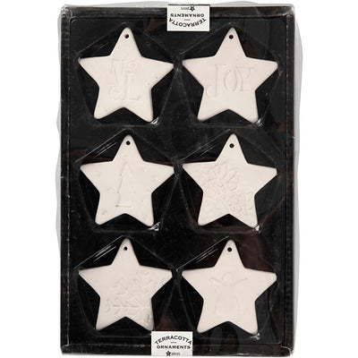 Soprammobili Creative Company da appendere, stella, misura 7x7 cm, bianco, 6 pezzi 1 scatola