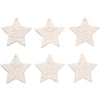 Soprammobili Creative Company da appendere, stella, misura 7x7 cm, bianco, 6 pezzi 1 scatola