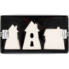 Creativ company decorazioni da appendere, case, h: 7,6-9,7 cm, bianco, 3 pezzi 1 scatola
