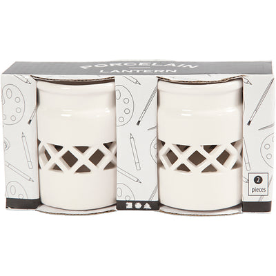 Lanterna aziendale Creativ, h: 8 cm, p 6,2 cm, bianco, 2 pezzi 1 scatola