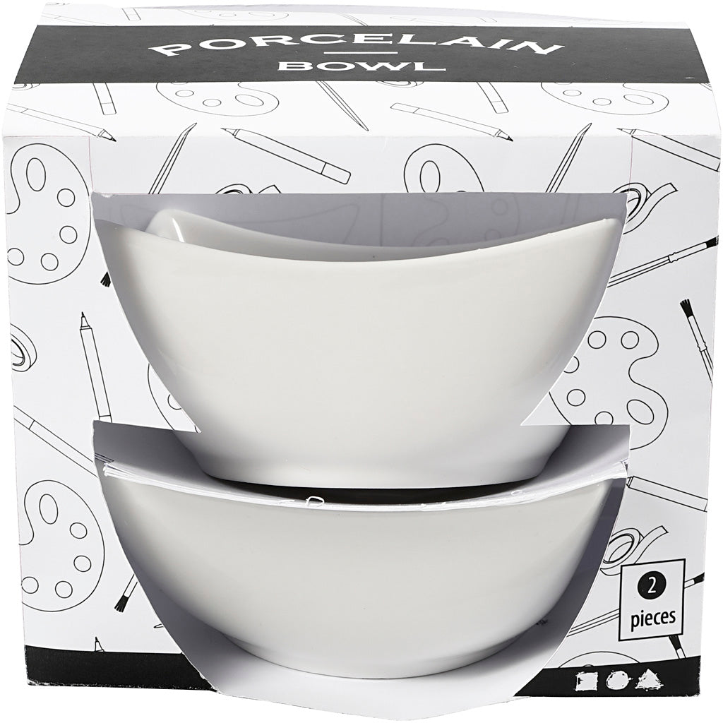 Creativ company bowl, h: 4.5 cm, d 10 cm, white, 2 pieces 1 box