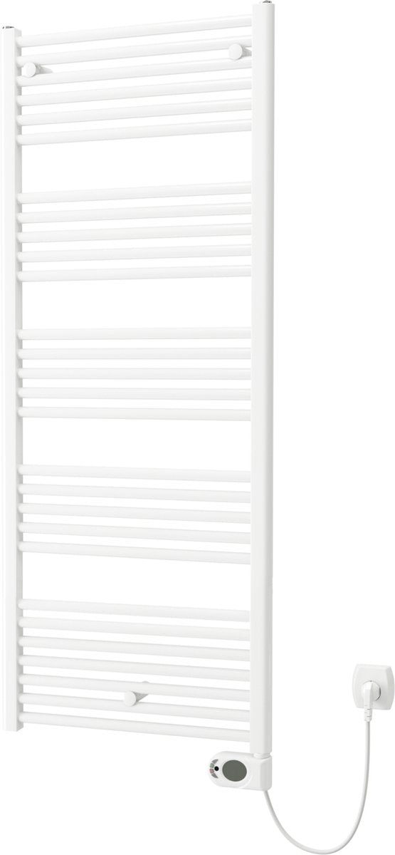 Scaldasalviette elettrico Plieger elba – scaldasalviette – con cronotermostato – 146,2 cm x 50 cm – 700 watt – bianco