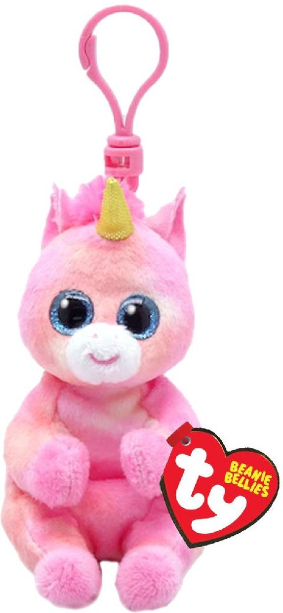 Ty Beanie Babies Bellies Clip Skylar Unicornio, 10 cm