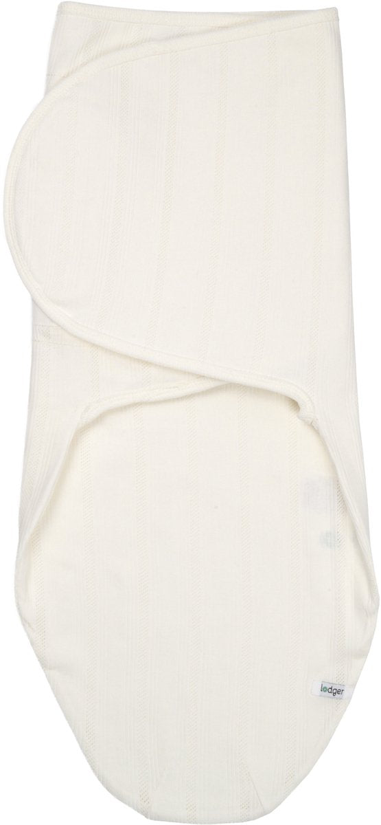 Lodger swaddle blanket bundler pointelle - cream