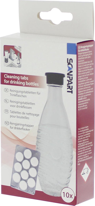 Pastillas de limpieza Scanpart para botellas de agua - adecuadas para botellas de plástico, vidrio y aluminio - 10 unidades