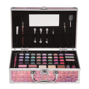 Casuelle holografisch make up koffer roze glamour - afbeelding 1