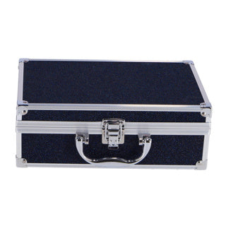 Casuelle aluminum make-up case dark blue glitter