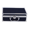 Casuelle aluminium koffer blauw zwart glitter