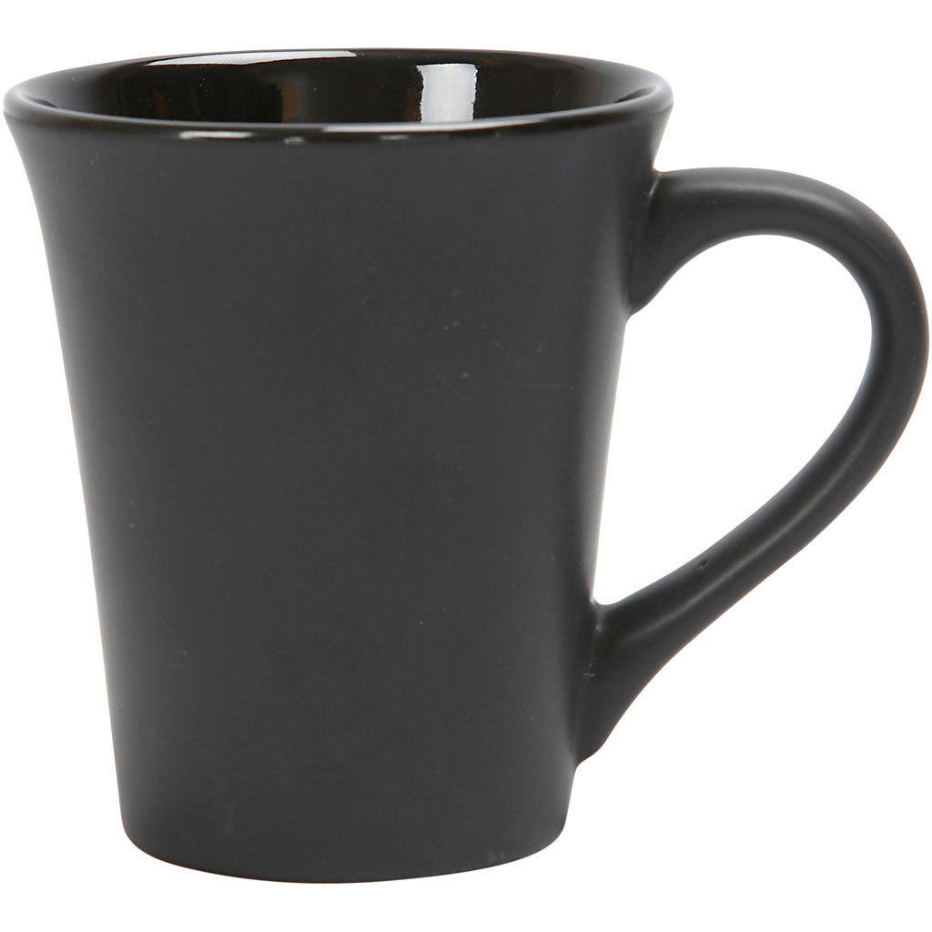 Tazza aziendale Creativ, h: 10 cm, d 5,9-8,7 cm, nero, 1 pezzo
