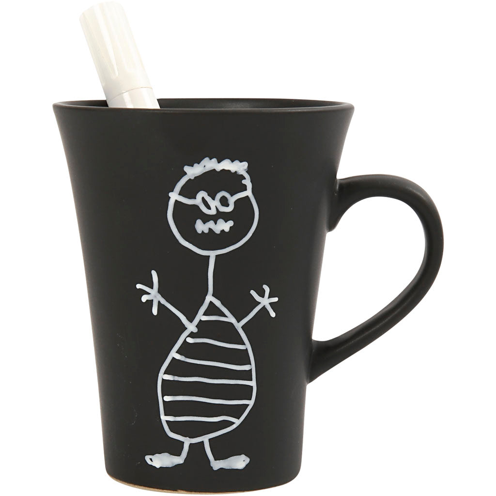 Taza Creativ Company, al: 10 cm, p 5,9-8,7 cm, negro, 1 unidad
