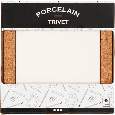 Porcellana di Creative Company Coaster con cornice di sughero