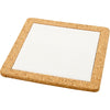 Creativ Company Coaster con marco de corcho, dim 19x19x1.1 cm, blanco, 10 piezas 1 caja