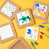 Creativ Company Coaster con marco de corcho, dim 19x19x1.1 cm, blanco, 10 piezas 1 caja