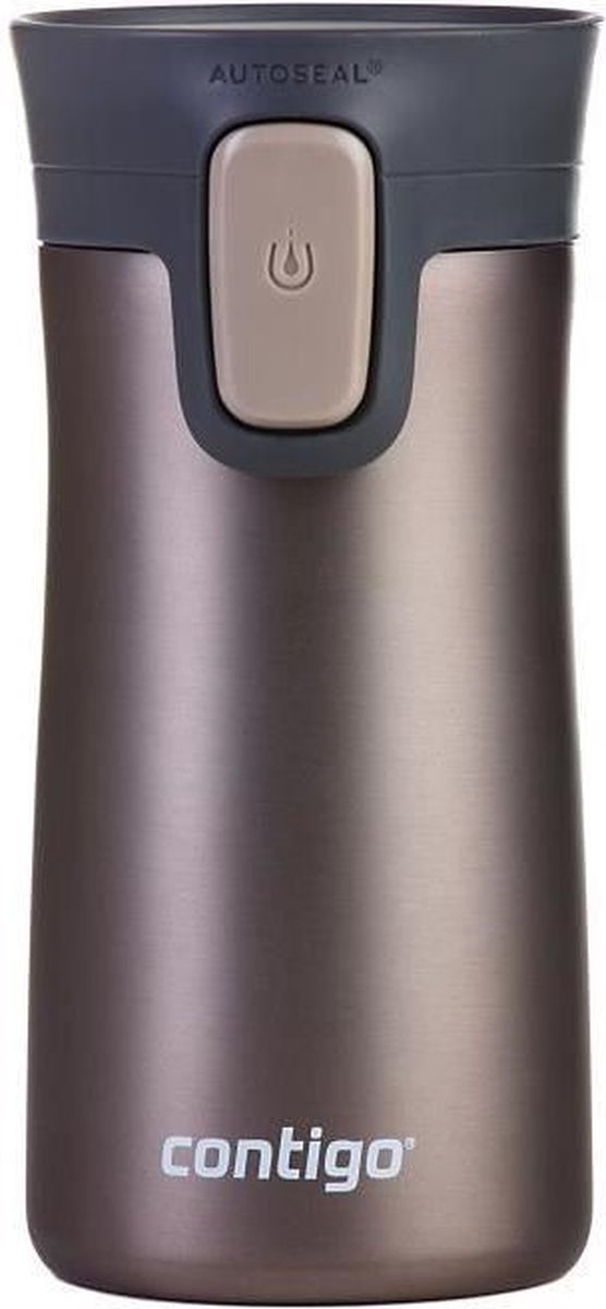 Tazza termica Contigo Pinnacle Autoseal - latte trans opaco - tazza da asporto in acciaio inossidabile, tazza termica, a prova di perdite, tazza da caffè da asporto, tazza da viaggio con coperchio facile da pulire, senza BPA, 300 ml