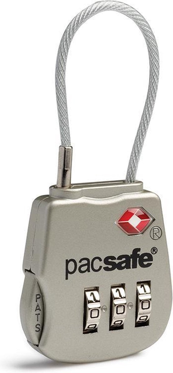 Lucchetto per valigia Pacsafe prosafe 800-tsa 3 cifre-lucchetto da viaggio-lucchetto per bagagli-lucchetto per bagagli usa-argento (argento)