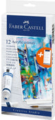 Faber-castell acrylverf - 12 tubes - assorti kleuren - fc-379212
