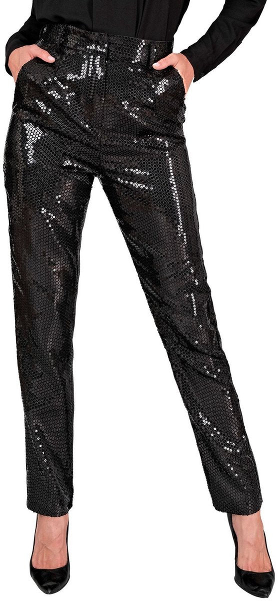 Pantaloni Widmann in paillettes neri pronti a brillare da donna