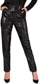 Pantaloni Widmann in paillettes neri pronti a brillare da donna