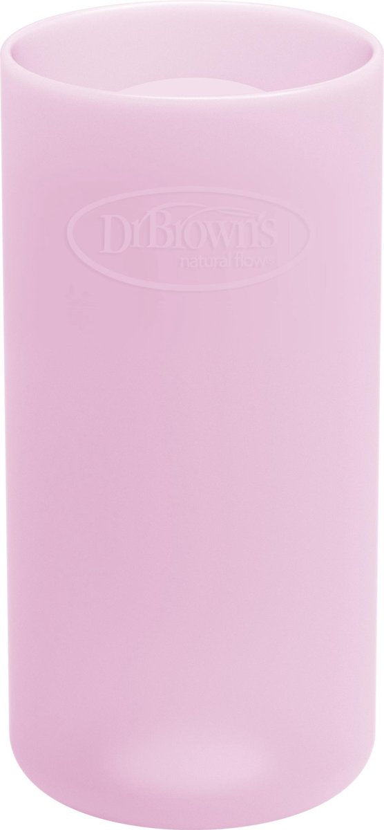 Dr. brown's protector de biberón - biberón de cuello estrecho - 250 ml - rosa